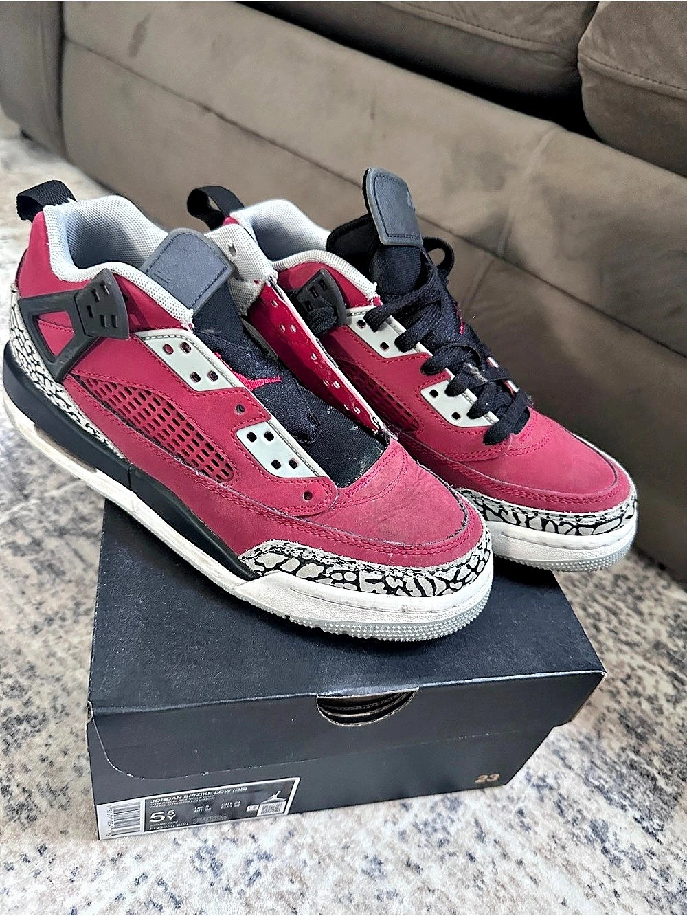 Jordan Air Jordan 4 Retro Sneakers Red & Black US 5.5Y